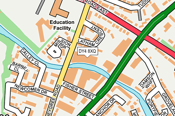 DY4 8XQ map - OS OpenMap – Local (Ordnance Survey) DY4 8XQ map - OS OpenMap – Local (Ordnance Survey)