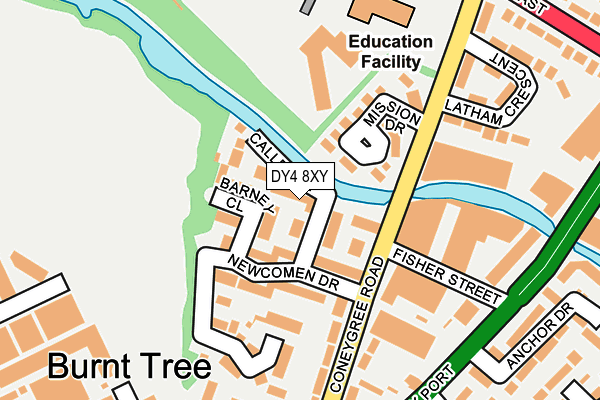 DY4 8XY map - OS OpenMap – Local (Ordnance Survey) DY4 8XY map - OS OpenMap – Local (Ordnance Survey)