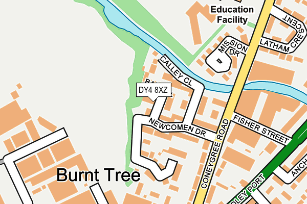DY4 8XZ map - OS OpenMap – Local (Ordnance Survey) DY4 8XZ map - OS OpenMap – Local (Ordnance Survey)