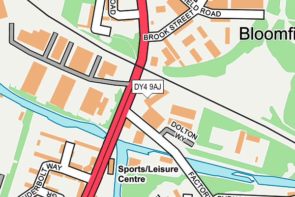 DY4 9AJ map - OS OpenMap – Local (Ordnance Survey) DY4 9AJ map - OS OpenMap – Local (Ordnance Survey)
