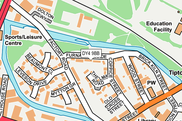 DY4 9BB map - OS OpenMap – Local (Ordnance Survey) DY4 9BB map - OS OpenMap – Local (Ordnance Survey)