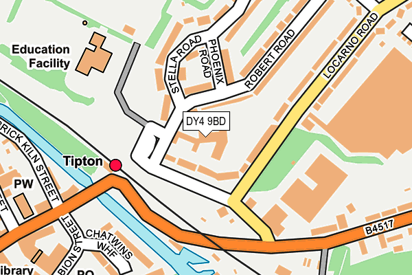 DY4 9BD map - OS OpenMap – Local (Ordnance Survey) DY4 9BD map - OS OpenMap – Local (Ordnance Survey)