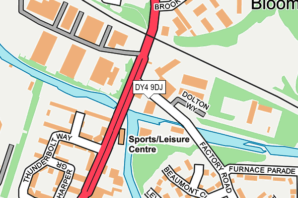 DY4 9DJ map - OS OpenMap – Local (Ordnance Survey) DY4 9DJ map - OS OpenMap – Local (Ordnance Survey)