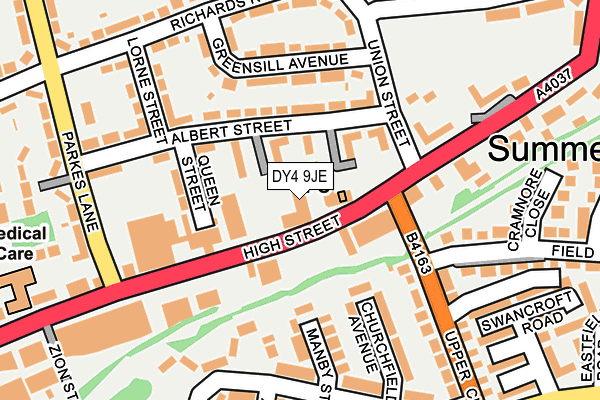 DY4 9JE map - OS OpenMap – Local (Ordnance Survey)