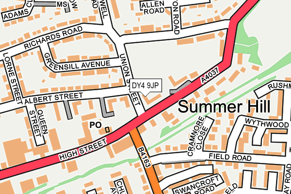 DY4 9JP map - OS OpenMap – Local (Ordnance Survey) DY4 9JP map - OS OpenMap – Local (Ordnance Survey)