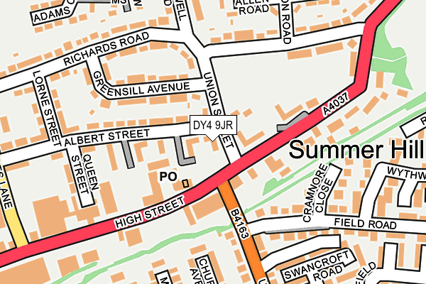 DY4 9JR map - OS OpenMap – Local (Ordnance Survey) DY4 9JR map - OS OpenMap – Local (Ordnance Survey)