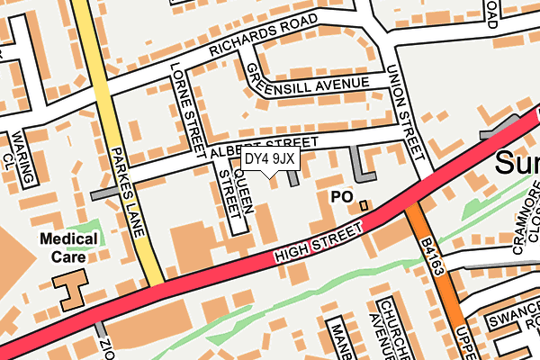 DY4 9JX map - OS OpenMap – Local (Ordnance Survey) DY4 9JX map - OS OpenMap – Local (Ordnance Survey)