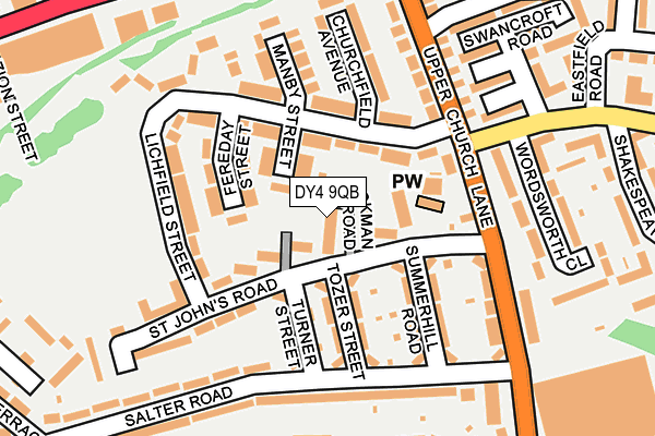 DY4 9QB map - OS OpenMap – Local (Ordnance Survey) DY4 9QB map - OS OpenMap – Local (Ordnance Survey)