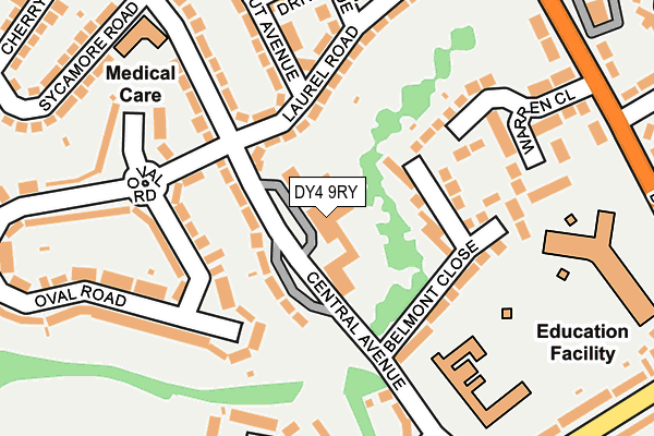 DY4 9RY map - OS OpenMap – Local (Ordnance Survey) DY4 9RY map - OS OpenMap – Local (Ordnance Survey)