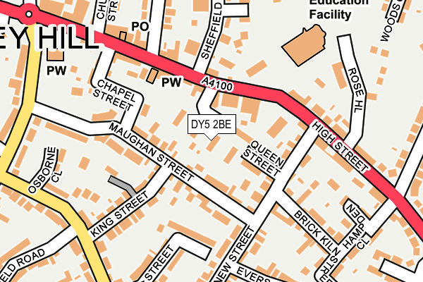 DY5 2BE map - OS OpenMap – Local (Ordnance Survey) DY5 2BE map - OS OpenMap – Local (Ordnance Survey)