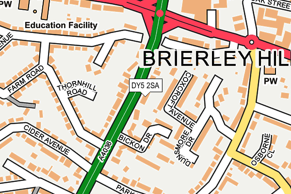 DY5 2SA map - OS OpenMap – Local (Ordnance Survey) DY5 2SA map - OS OpenMap – Local (Ordnance Survey)