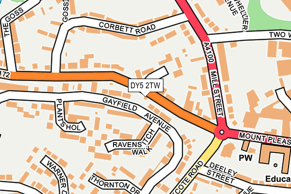 DY5 2TW map - OS OpenMap – Local (Ordnance Survey) DY5 2TW map - OS OpenMap – Local (Ordnance Survey)