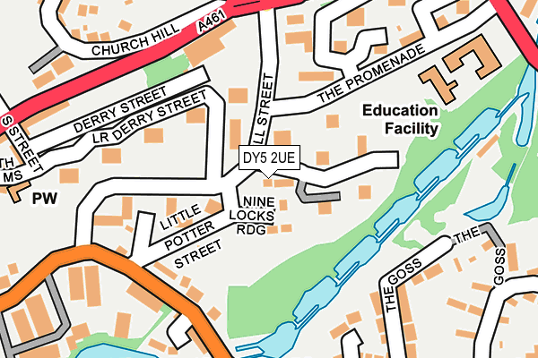 DY5 2UE map - OS OpenMap – Local (Ordnance Survey) DY5 2UE map - OS OpenMap – Local (Ordnance Survey)
