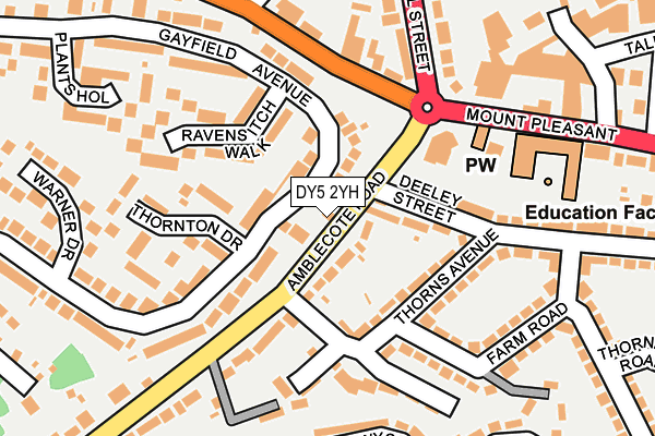 DY5 2YH map - OS OpenMap – Local (Ordnance Survey) DY5 2YH map - OS OpenMap – Local (Ordnance Survey)