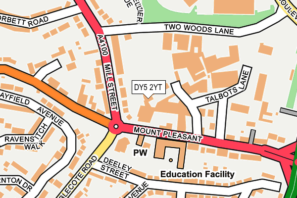 DY5 2YT map - OS OpenMap – Local (Ordnance Survey) DY5 2YT map - OS OpenMap – Local (Ordnance Survey)