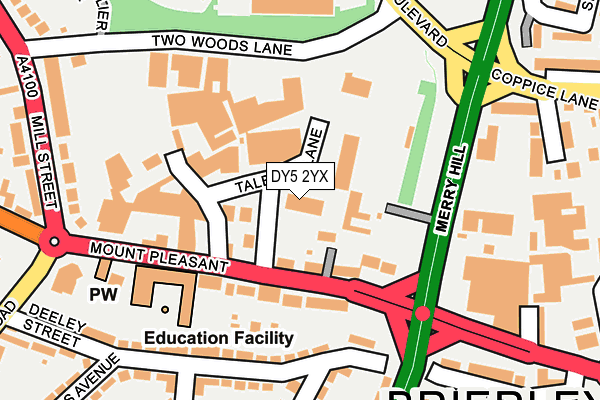 DY5 2YX map - OS OpenMap – Local (Ordnance Survey) DY5 2YX map - OS OpenMap – Local (Ordnance Survey)