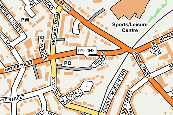 DY5 3HX map - OS OpenMap – Local (Ordnance Survey) DY5 3HX map - OS OpenMap – Local (Ordnance Survey)