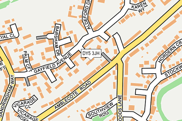 DY5 3JH map - OS OpenMap – Local (Ordnance Survey)