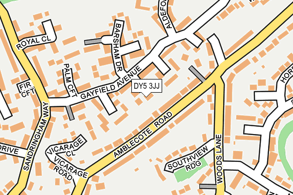 DY5 3JJ map - OS OpenMap – Local (Ordnance Survey) DY5 3JJ map - OS OpenMap – Local (Ordnance Survey)