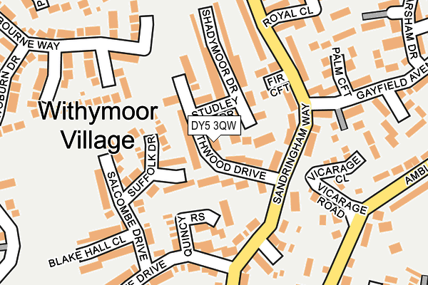 DY5 3QW map - OS OpenMap – Local (Ordnance Survey) DY5 3QW map - OS OpenMap – Local (Ordnance Survey)