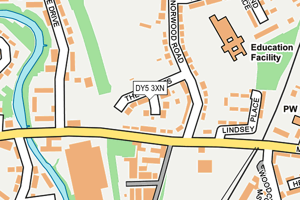 DY5 3XN map - OS OpenMap – Local (Ordnance Survey) DY5 3XN map - OS OpenMap – Local (Ordnance Survey)