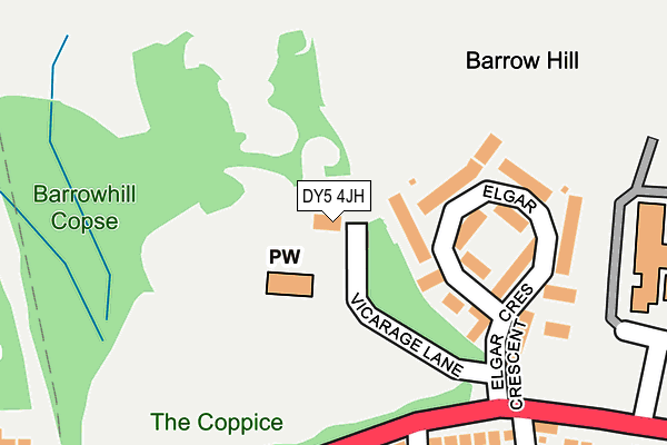 DY5 4JH map - OS OpenMap – Local (Ordnance Survey) DY5 4JH map - OS OpenMap – Local (Ordnance Survey)