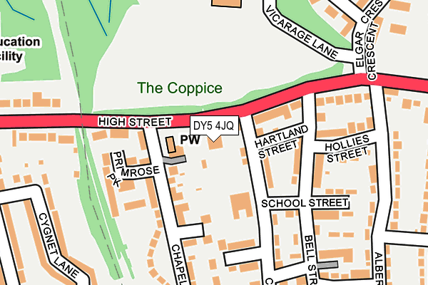 DY5 4JQ map - OS OpenMap – Local (Ordnance Survey) DY5 4JQ map - OS OpenMap – Local (Ordnance Survey)