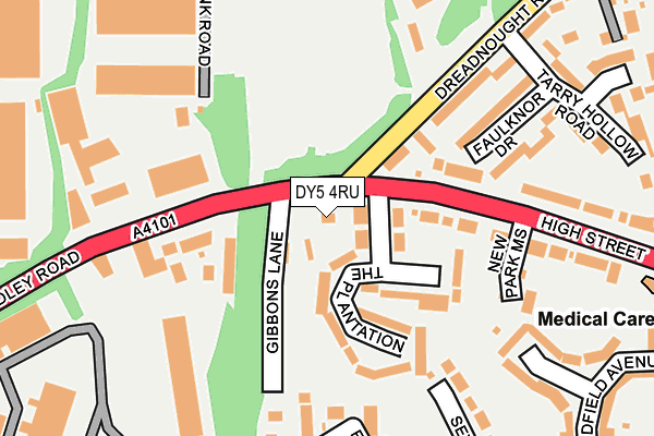 DY5 4RU map - OS OpenMap – Local (Ordnance Survey) DY5 4RU map - OS OpenMap – Local (Ordnance Survey)
