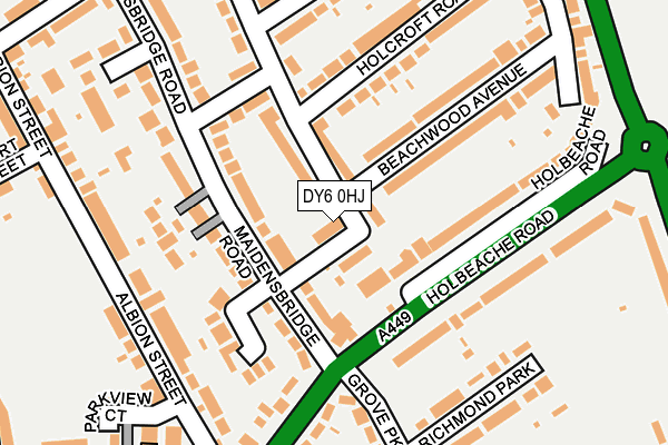 DY6 0HJ map - OS OpenMap – Local (Ordnance Survey) DY6 0HJ map - OS OpenMap – Local (Ordnance Survey)