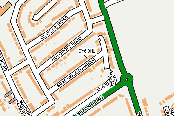 DY6 0HL map - OS OpenMap – Local (Ordnance Survey) DY6 0HL map - OS OpenMap – Local (Ordnance Survey)