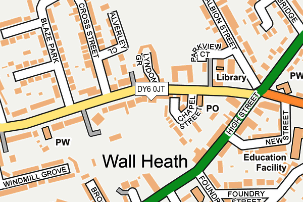 DY6 0JT map - OS OpenMap – Local (Ordnance Survey) DY6 0JT map - OS OpenMap – Local (Ordnance Survey)