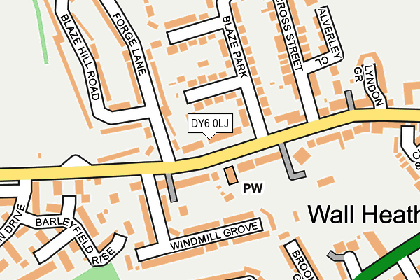 DY6 0LJ map - OS OpenMap – Local (Ordnance Survey) DY6 0LJ map - OS OpenMap – Local (Ordnance Survey)