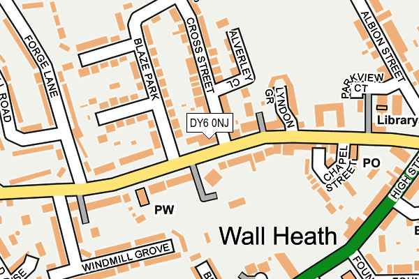 DY6 0NJ map - OS OpenMap – Local (Ordnance Survey) DY6 0NJ map - OS OpenMap – Local (Ordnance Survey)