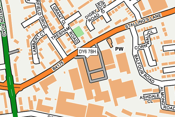 DY6 7BH map - OS OpenMap – Local (Ordnance Survey) DY6 7BH map - OS OpenMap – Local (Ordnance Survey)