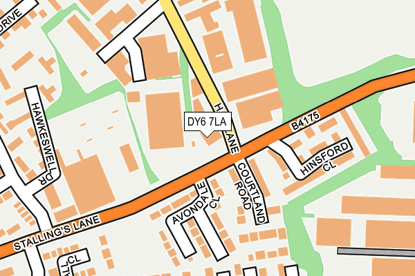 DY6 7LA map - OS OpenMap – Local (Ordnance Survey) DY6 7LA map - OS OpenMap – Local (Ordnance Survey)
