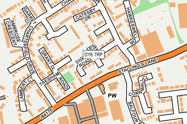 DY6 7RP map - OS OpenMap – Local (Ordnance Survey) DY6 7RP map - OS OpenMap – Local (Ordnance Survey)
