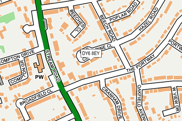 DY6 8EY map - OS OpenMap – Local (Ordnance Survey) DY6 8EY map - OS OpenMap – Local (Ordnance Survey)