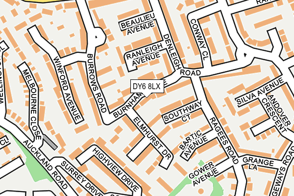 DY6 8LX map - OS OpenMap – Local (Ordnance Survey) DY6 8LX map - OS OpenMap – Local (Ordnance Survey)