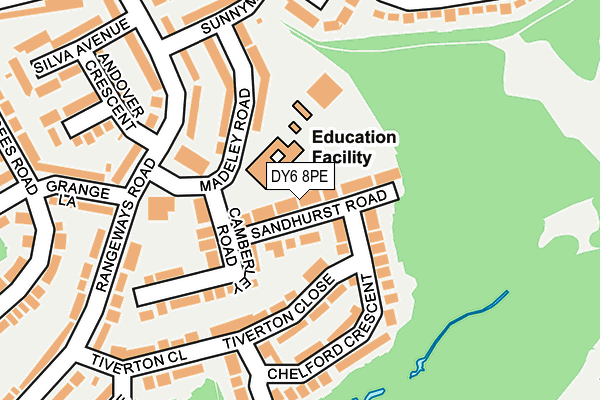 DY6 8PE map - OS OpenMap – Local (Ordnance Survey) DY6 8PE map - OS OpenMap – Local (Ordnance Survey)