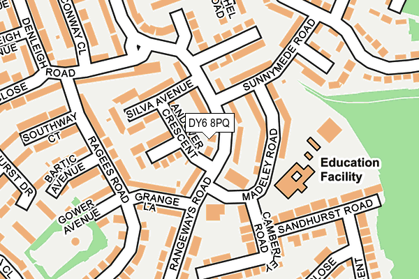 DY6 8PQ map - OS OpenMap – Local (Ordnance Survey) DY6 8PQ map - OS OpenMap – Local (Ordnance Survey)