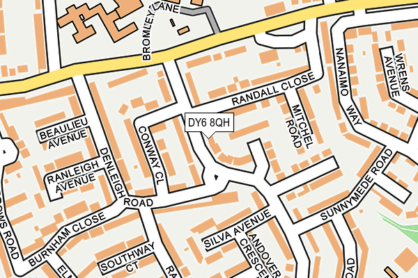 DY6 8QH map - OS OpenMap – Local (Ordnance Survey) DY6 8QH map - OS OpenMap – Local (Ordnance Survey)