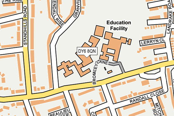 DY6 8QN map - OS OpenMap – Local (Ordnance Survey) DY6 8QN map - OS OpenMap – Local (Ordnance Survey)