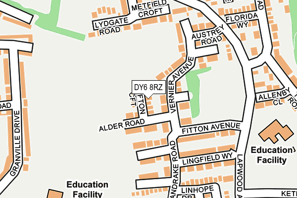 DY6 8RZ map - OS OpenMap – Local (Ordnance Survey)