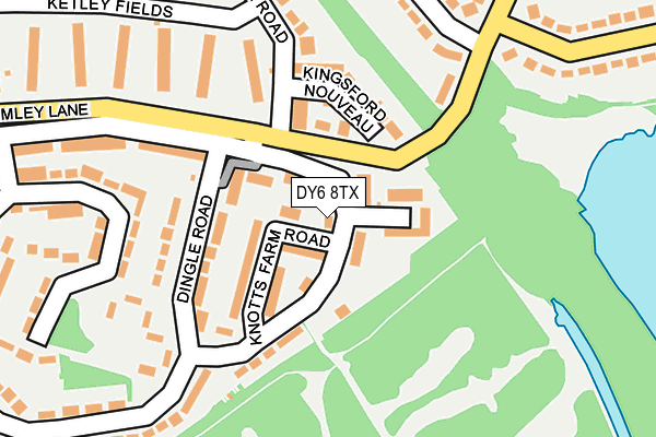 DY6 8TX map - OS OpenMap – Local (Ordnance Survey) DY6 8TX map - OS OpenMap – Local (Ordnance Survey)