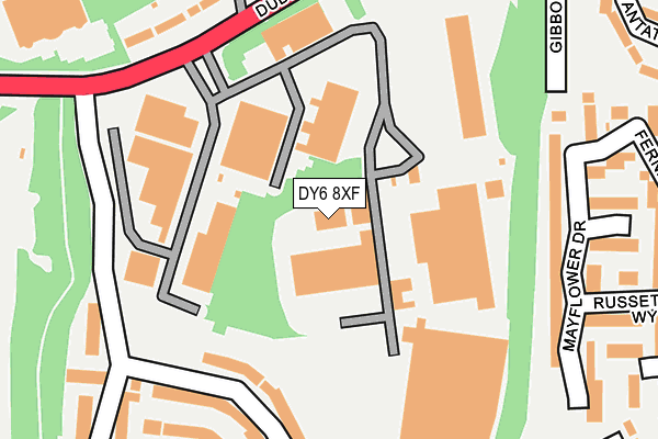 DY6 8XF map - OS OpenMap – Local (Ordnance Survey) DY6 8XF map - OS OpenMap – Local (Ordnance Survey)