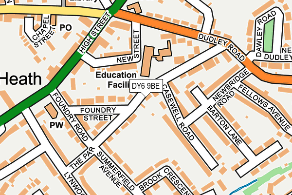 DY6 9BE map - OS OpenMap – Local (Ordnance Survey) DY6 9BE map - OS OpenMap – Local (Ordnance Survey)