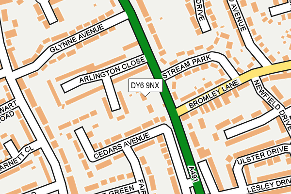 DY6 9NX map - OS OpenMap – Local (Ordnance Survey) DY6 9NX map - OS OpenMap – Local (Ordnance Survey)
