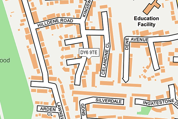 DY6 9TE map - OS OpenMap – Local (Ordnance Survey) DY6 9TE map - OS OpenMap – Local (Ordnance Survey)
