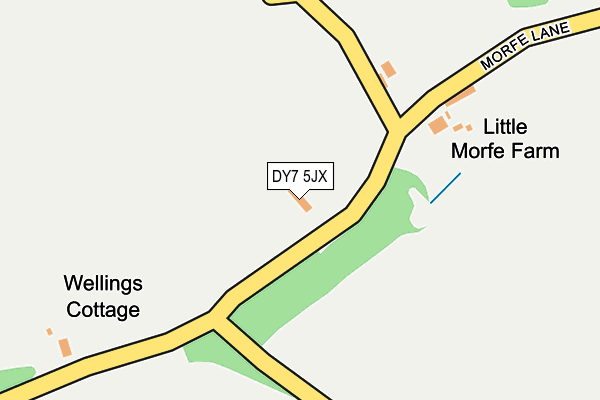 DY7 5JX map - OS OpenMap – Local (Ordnance Survey) DY7 5JX map - OS OpenMap – Local (Ordnance Survey)