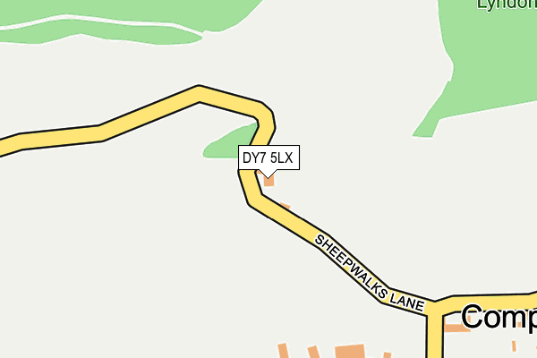 DY7 5LX map - OS OpenMap – Local (Ordnance Survey) DY7 5LX map - OS OpenMap – Local (Ordnance Survey)